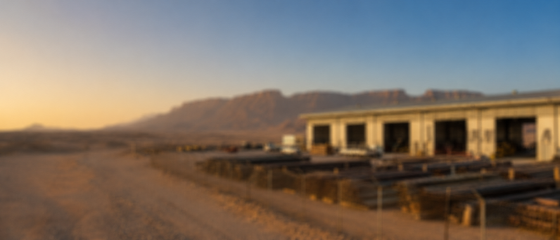 Black Gold Energy facility yard in the Omani desert, Nizwa